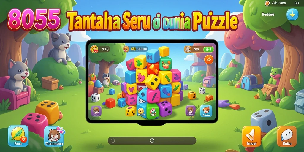 Screenshot gameplay menampilkan tantangan seru di dalam 8055.