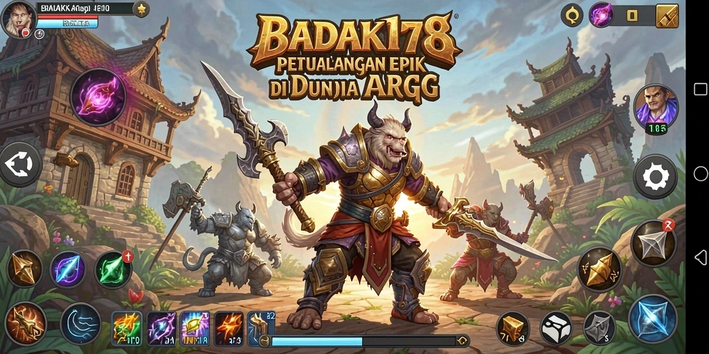 Screenshot gameplay BADAK178 menampilkan aksi seru di arena pertarungan.