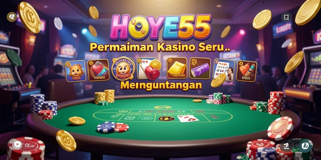 Tampilan gameplay Kasino yang menegangkan di HOYE55.