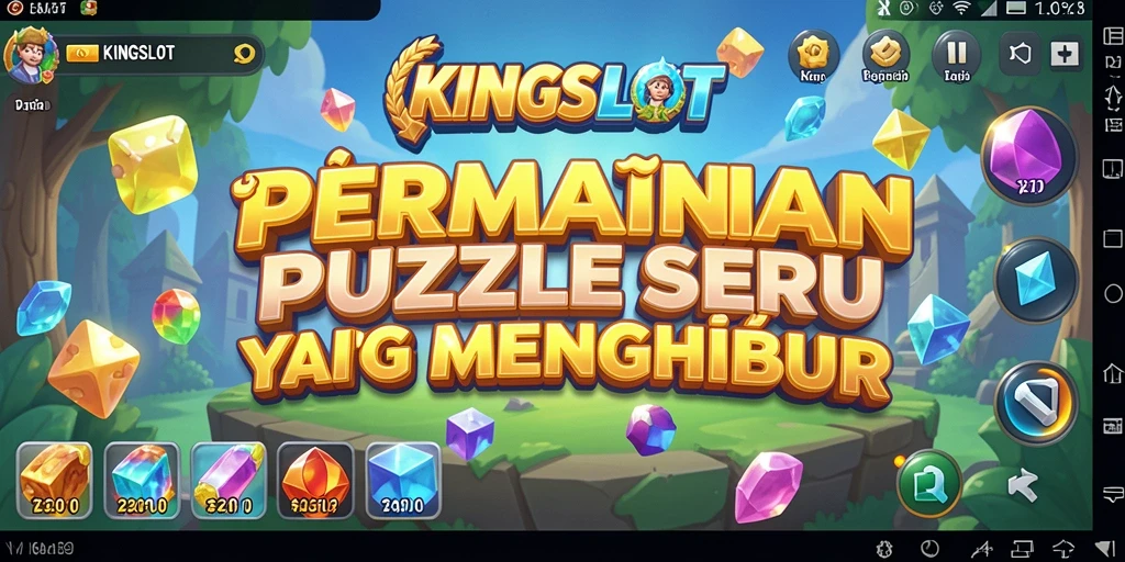 Screenshot KINGSLOT menampilkan gameplay puzzle yang seru dan menantang.