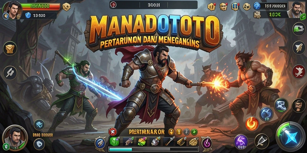 Gameplay seru di MANADOTOTO dengan pertarungan yang mendebarkan.