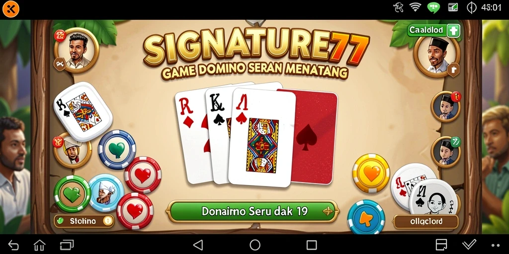 Screenshot gameplay yang menunjukkan keseruan permainan Domino di SIGNATURE77.