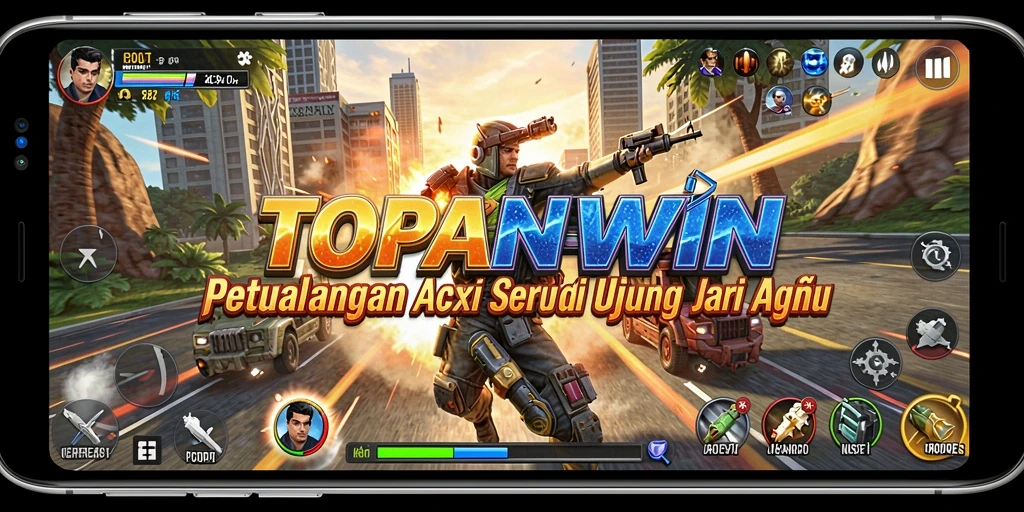 Tampilan menarik dari gameplay aksi dalam TOPANWIN yang seru.