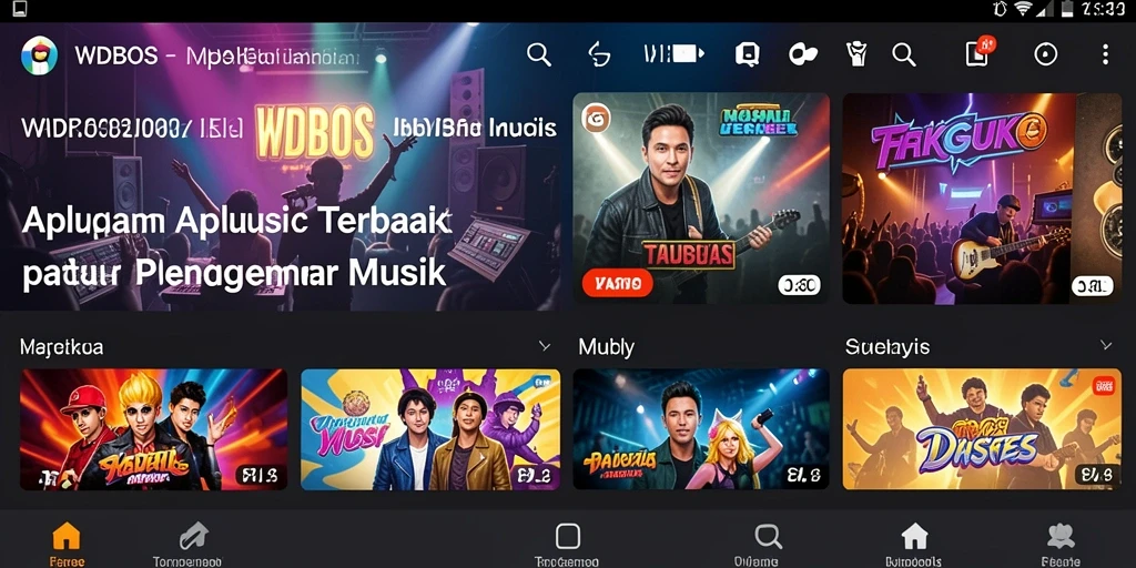 Tampilan gameplay musik yang menarik pada WDBOS.